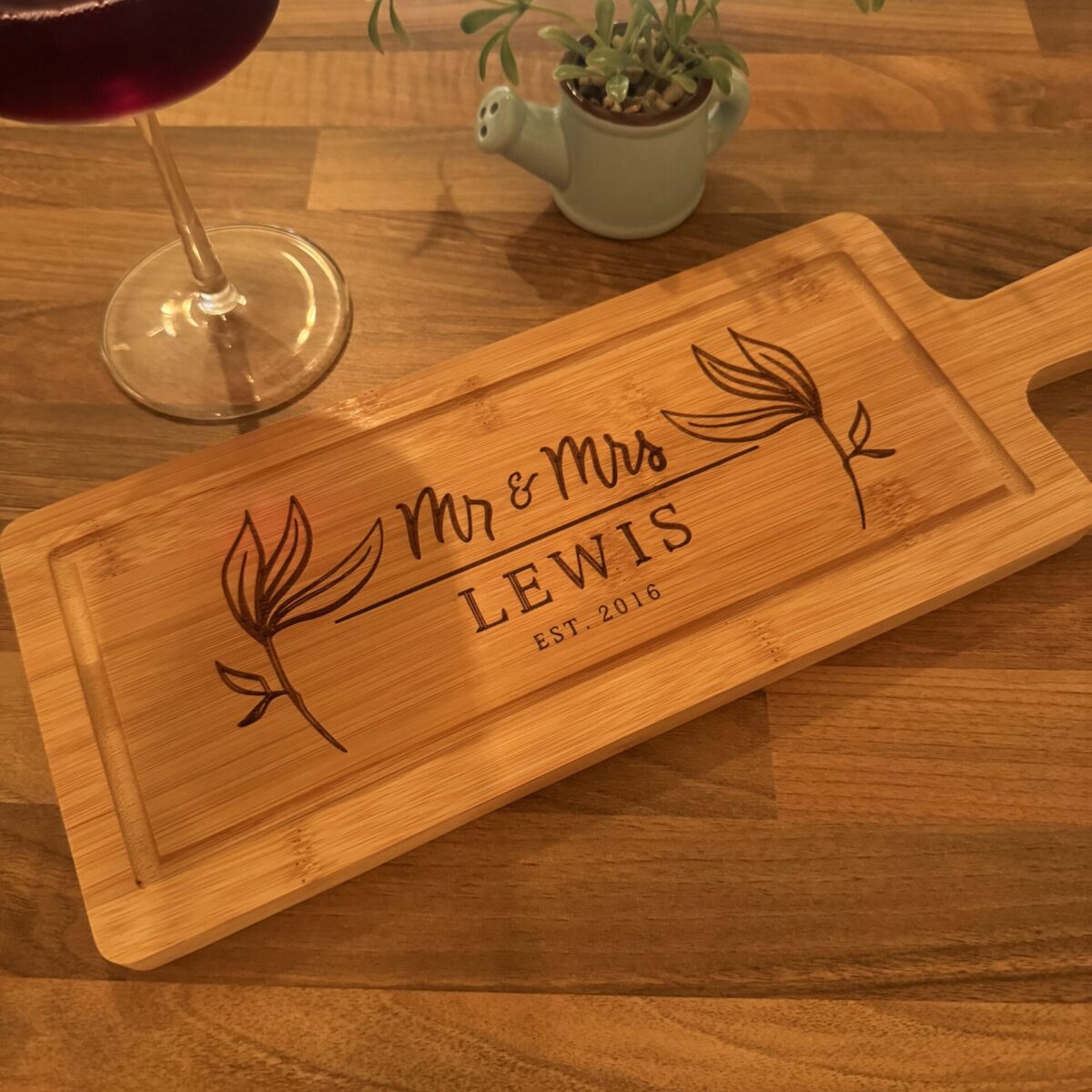 Personalised Wedding Bamboo Serving Board | Gifts For Couples | Engraved Wedding Gifts | House Gift | Anniversary Gift | Wedding Gift Idea
