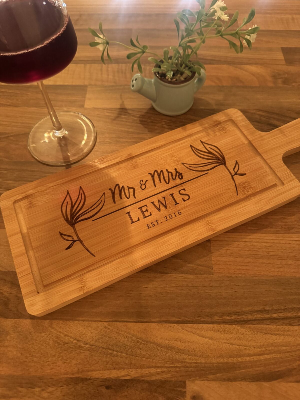 Personalised Wedding Bamboo Serving Board | Gifts For Couples | Engraved Wedding Gifts | House Gift | Anniversary Gift | Wedding Gift Idea