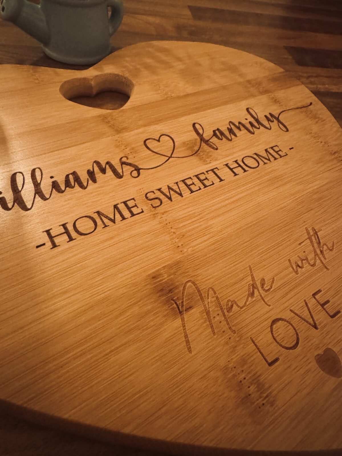 Heart-Shaped Chopping Board | Chunky Chopping Board | Wooden Heart Chopping Board | Personalised Chopping Board | Personalised Cheese Board - Image 4