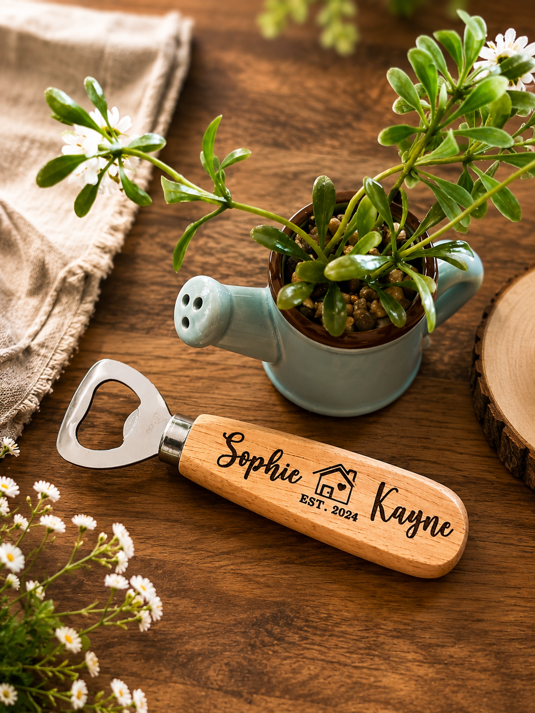 Personalised Bottle Opener House Warming | Wooden Bottle Opener