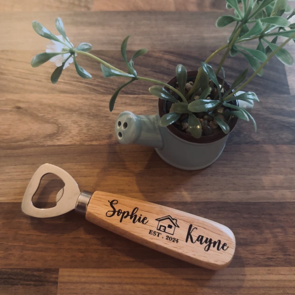 Personalised Bottle Opener House Warming Wooden Bottle Opener | Laser Engraved | Fathers Day | Birthday | Christmas | New Home Gift