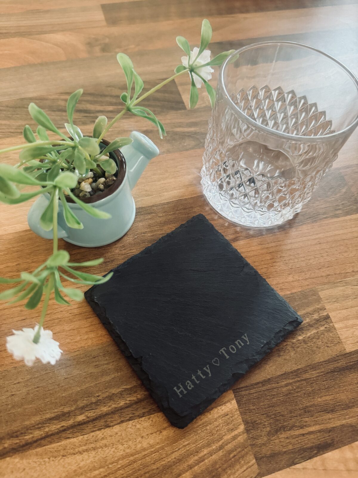 Personalised Couple’s Love Slate Coaster | Gifts for Couples | Personalised Coaster | Custom Coaster | House Warming Presents