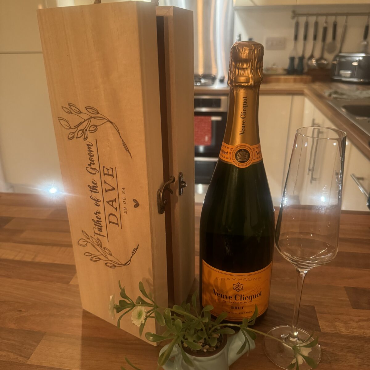 Personalised Father of the Bride/Groom Wine Box | Wooden Gift Box | Wooden Bottle Box | Engraved Wine Box | Wedding Gift Idea