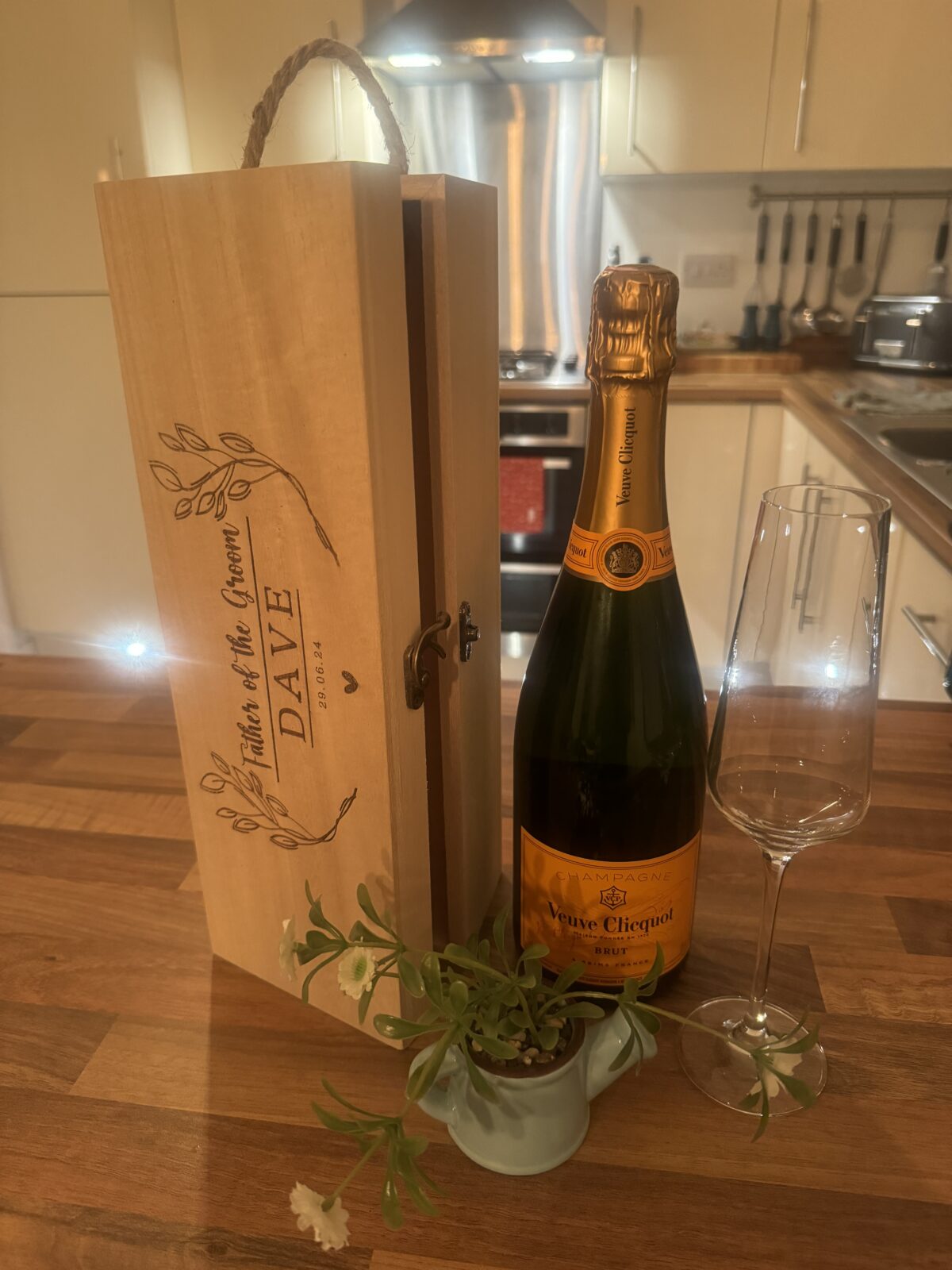 Personalised Father of the Bride/Groom Wine Box | Wooden Gift Box | Wooden Bottle Box | Engraved Wine Box | Wedding Gift Idea