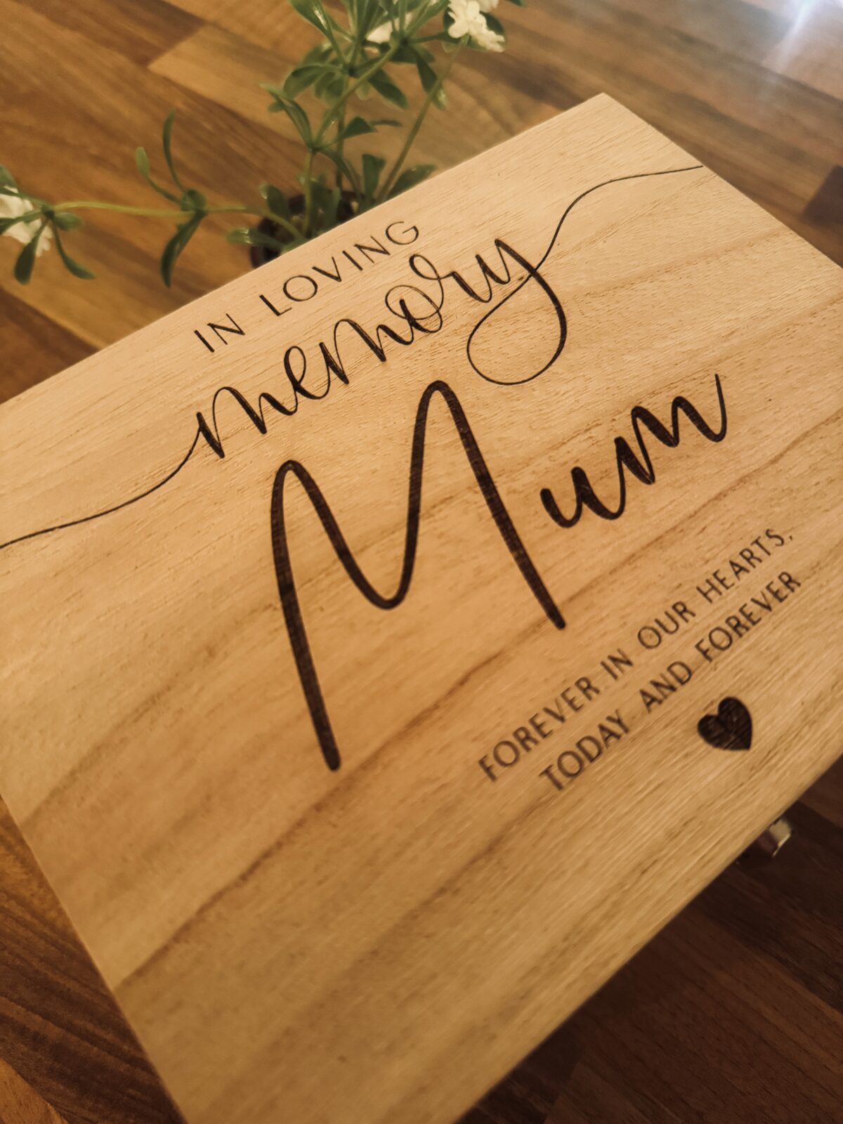 Personalised Memorial Wooden Memory Box | Memorial Keepsake Box | Personalised Gift Box | Remembrance Keepsake Box | Bereavement Gift - Image 3