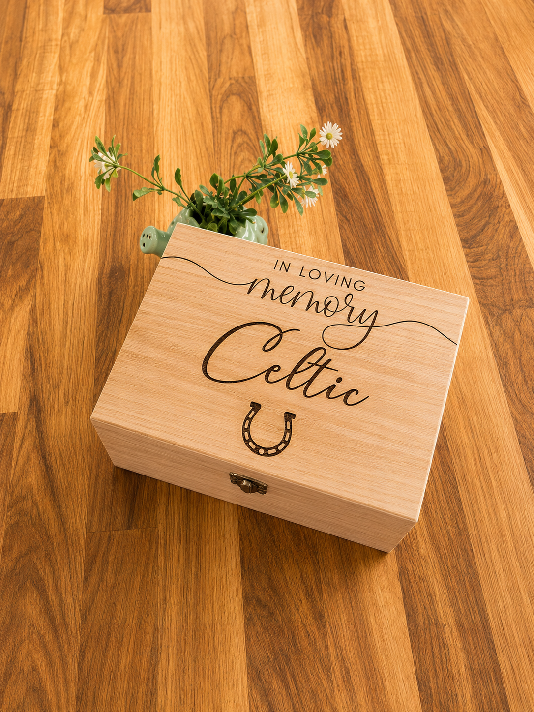 Personalised Memorial Wooden Horse Memory Box | Memorial Pet Keepsake Box