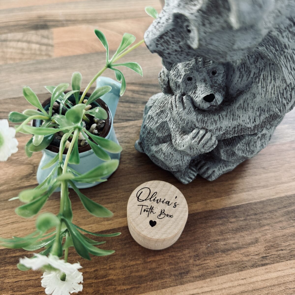 Personalised Baby Teeth Box | Tooth Fairy Pots | Baby Keepsakes | Laser Engraved Mini Box Christening Gift / Present | Baby Shower Gift