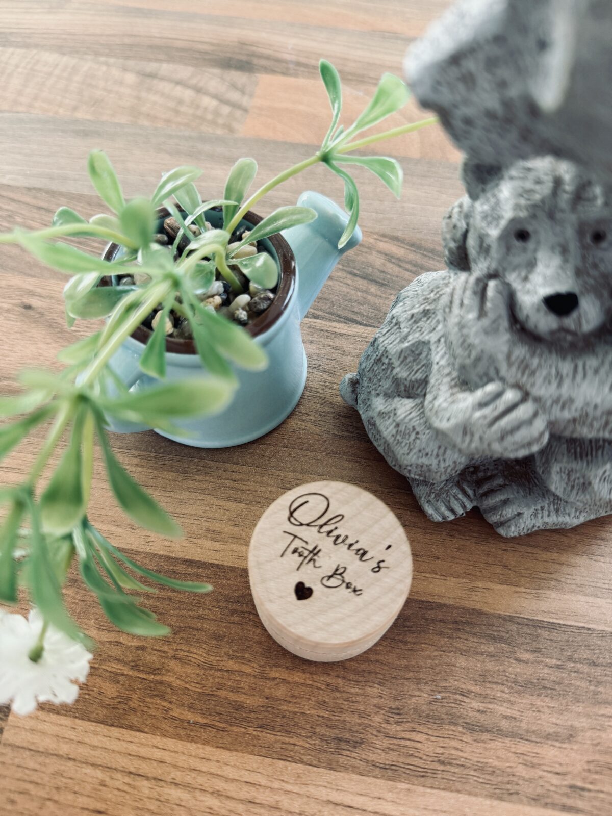 Personalised Baby Teeth Box | Tooth Fairy Pots | Baby Keepsakes | Laser Engraved Mini Box Christening Gift / Present | Baby Shower Gift - Image 2