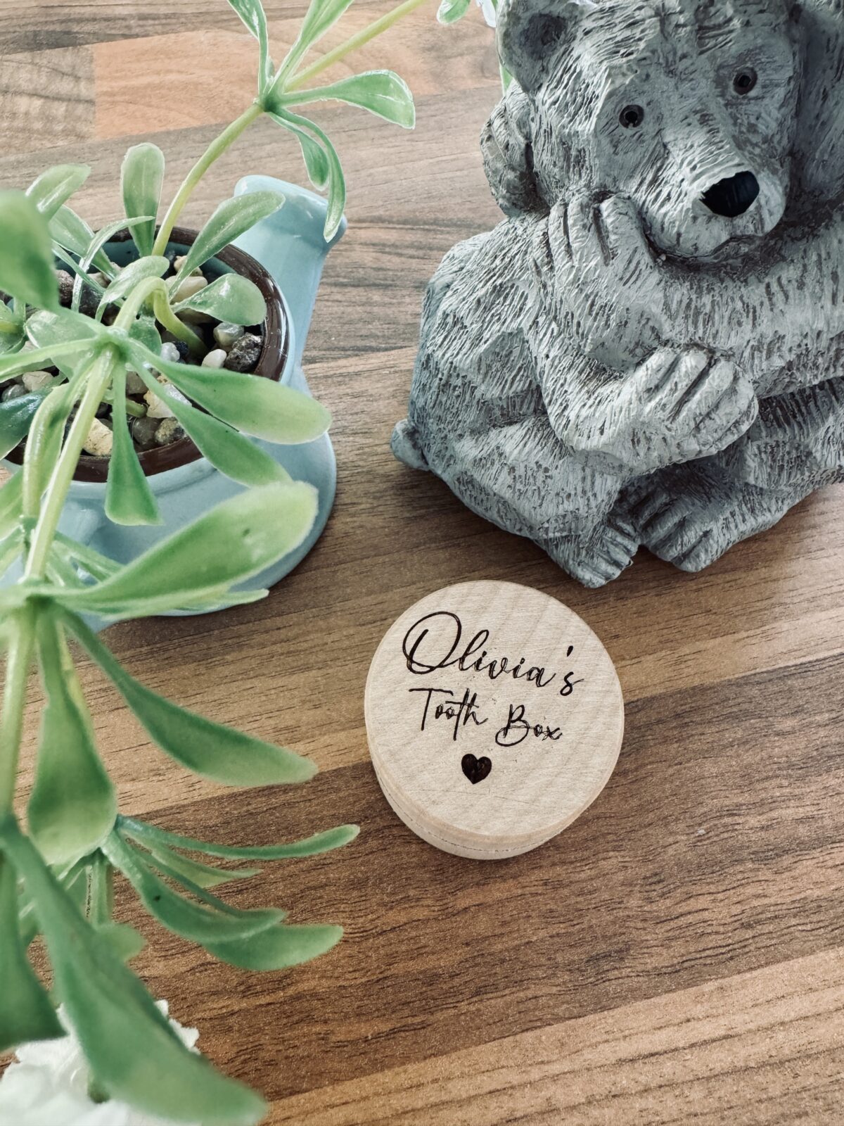 Personalised Baby Teeth Box | Tooth Fairy Pots | Baby Keepsakes | Laser Engraved Mini Box Christening Gift / Present | Baby Shower Gift - Image 3