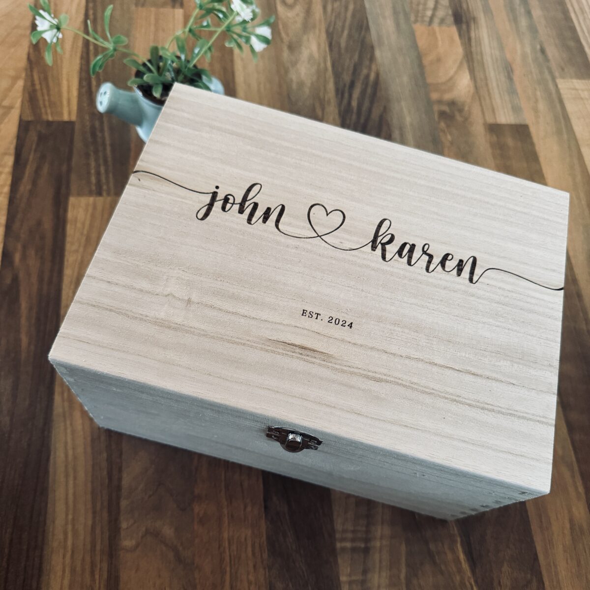 Personalised Couple's Memory Box | Personalised Wooden Box | Wooden Gift Box | Wedding Box | Engraved Memory Box | Wedding Gift Idea