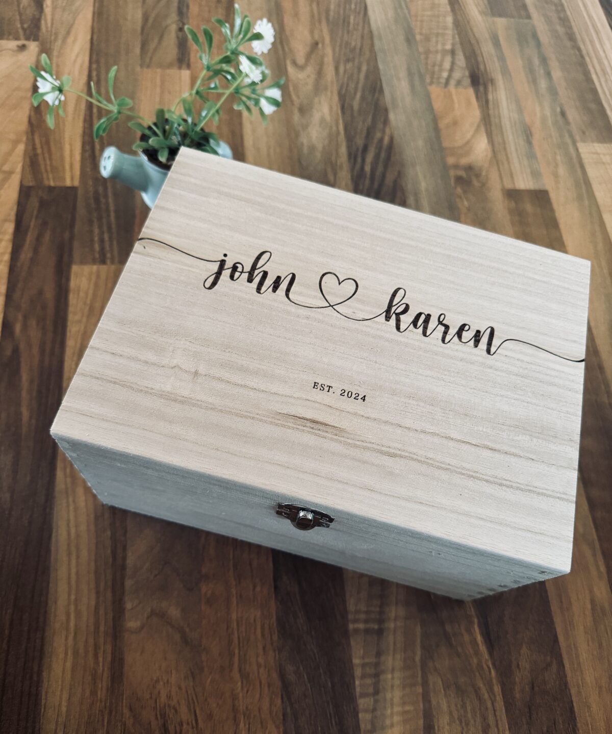 Personalised Couple's Memory Box | Personalised Wooden Box | Wooden Gift Box | Wedding Box | Engraved Memory Box | Wedding Gift Idea