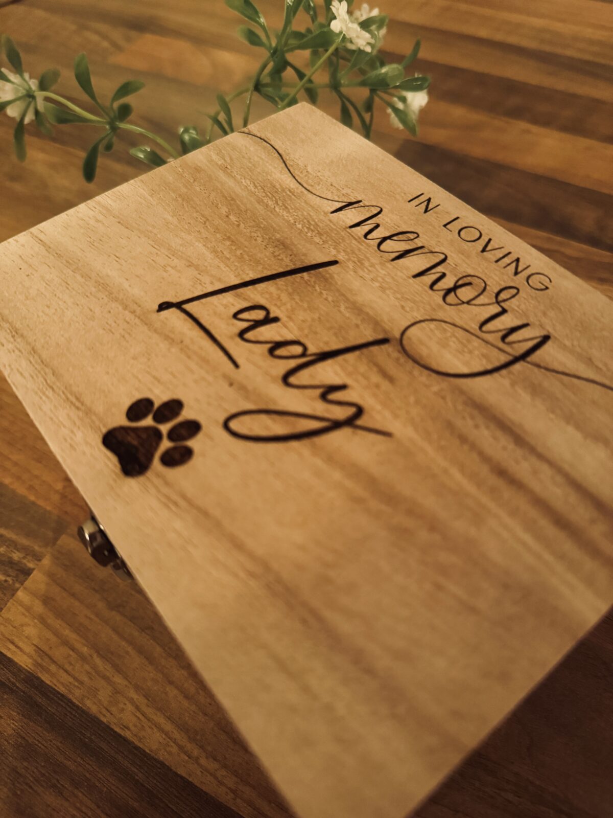 Personalised Memorial Wooden Dog Memory Box | Memorial Keepsake Box | Personalised Pet Box | Remembrance Keepsake Box | Bereavement Gift - Image 3