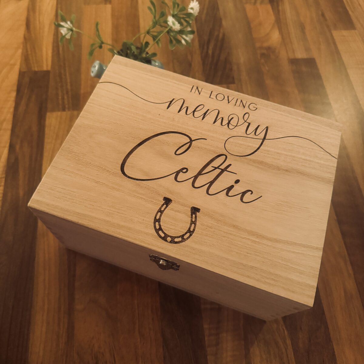 Personalised Memorial Wooden Horse Memory Box | Memorial Keepsake Box | Personalised Pet Box | Remembrance Keepsake Box | Bereavement Gift