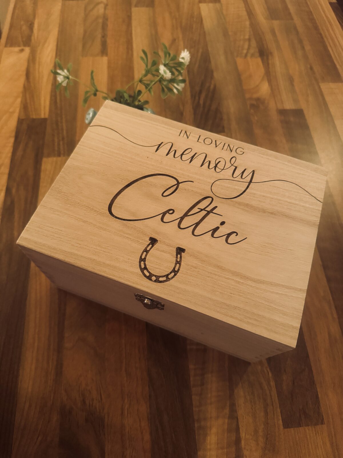 Personalised Memorial Wooden Horse Memory Box | Memorial Keepsake Box | Personalised Pet Box | Remembrance Keepsake Box | Bereavement Gift - Image 2