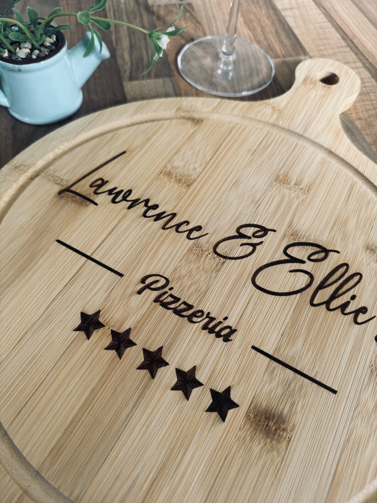 Chunky Bamboo Wooden Pizzeria Board | Personalised Pizza Board | Gifts for Pizza Lovers | Custom Wooden Pizza Board | Pizza Present | Pizza Paddle - Image 3