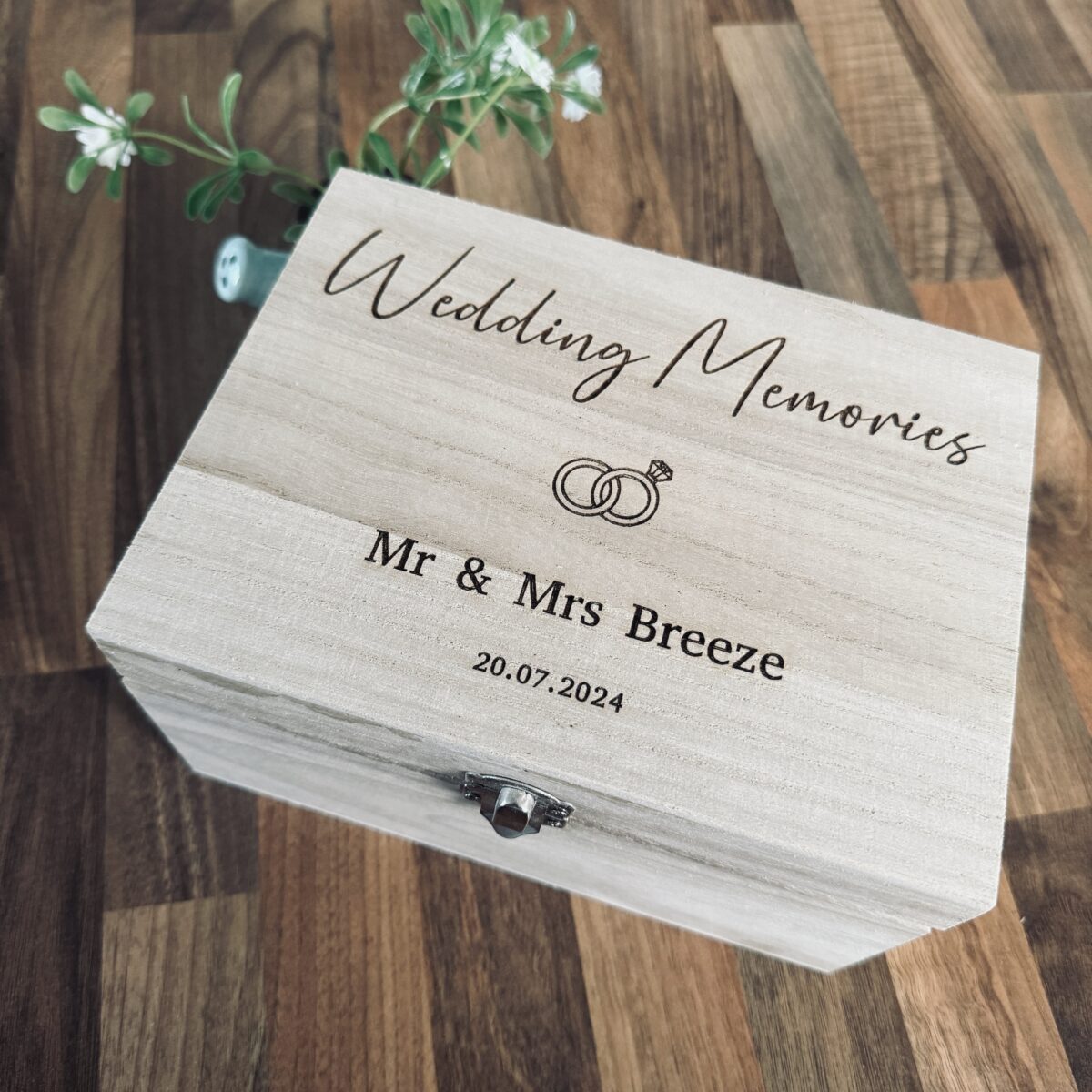 Personalised Wedding Day Memory Box | Personalised Wooden Box | Wooden Gift Box | Wedding Box | Engraved Memory Box | Wedding Gift Idea
