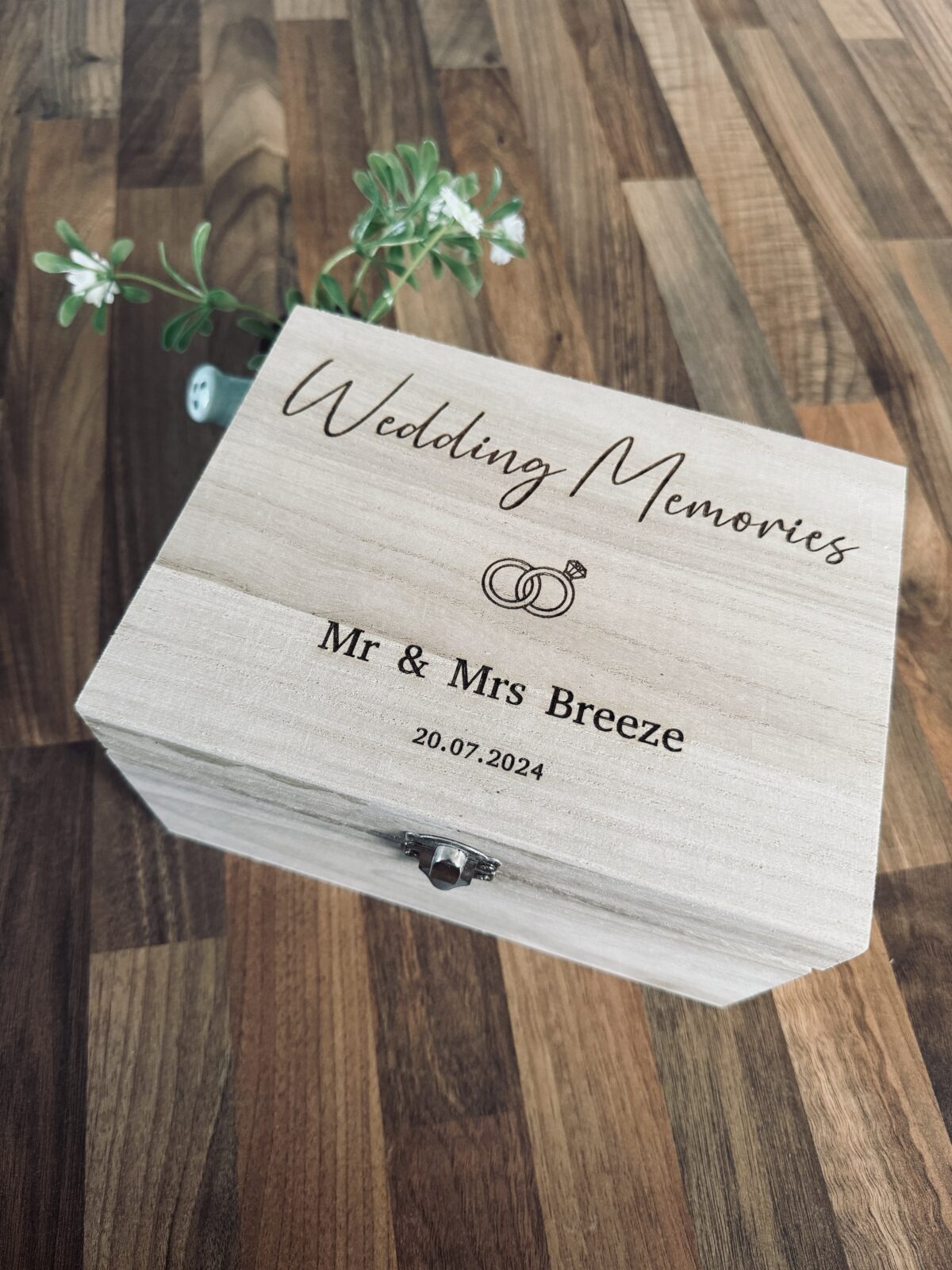 Personalised Wedding Day Memory Box | Personalised Wooden Box | Wooden Gift Box | Wedding Box | Engraved Memory Box | Wedding Gift Idea