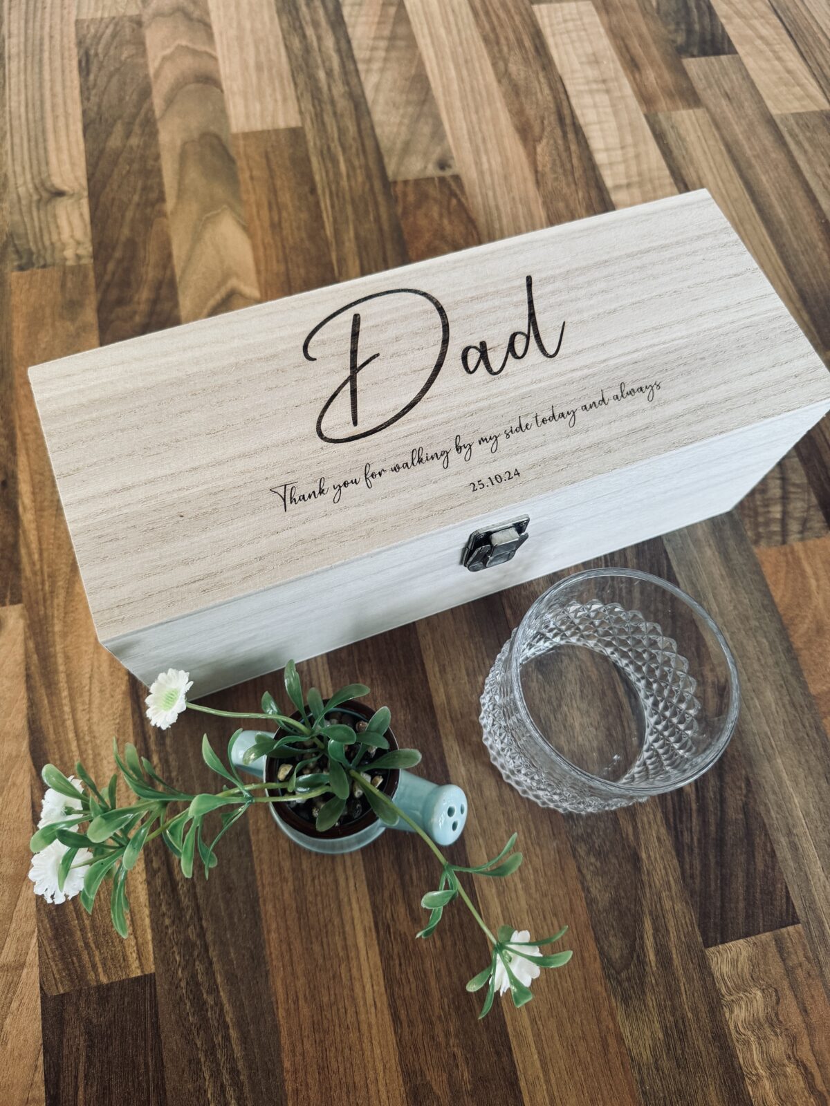 Personalised Name & Message Bottle Box | Personalised Wooden Bottle Box | Wooden Gift Box | Engraved Spirit Bottle Box | Spirit Gift Idea - Image 2