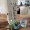 Personalised Bridesmaid Bottle Box | Personalised Wooden Whiskey / Gin Box | Wooden Bottle Box | Engraved Bottle Box | Wedding Gift Idea - Image 2