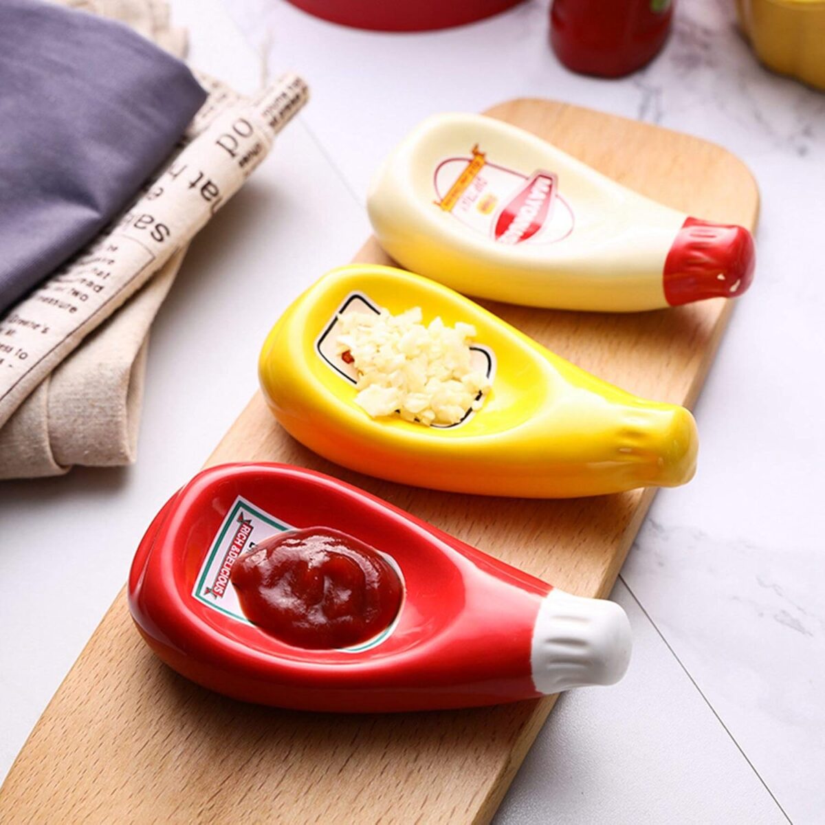 Seasoning Dish Soy Sauce Plates Ceramic Disc | Tomato, Mayonnaise, Mustard & Set Sauce Plate Salad Dressing | Side Dish Plate Table Decorations - Image 2
