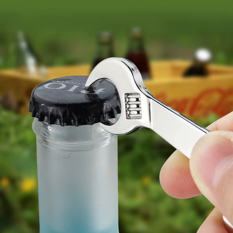 Metal Wrench Spanner Shape Bottle Opener | Beer Bottle Opener Hang Ring Keychain | Beer Lovers & Gifts For Him | DIY Enthusiasts & Mechanics