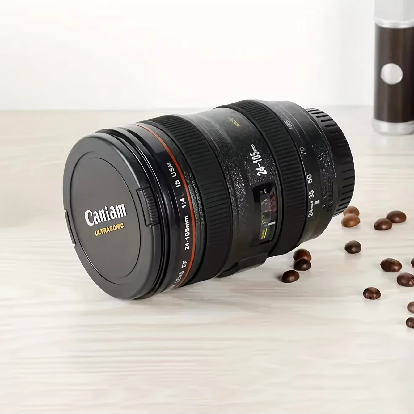 Camera Lens Stainless Steel Coffee Mug - Image 2