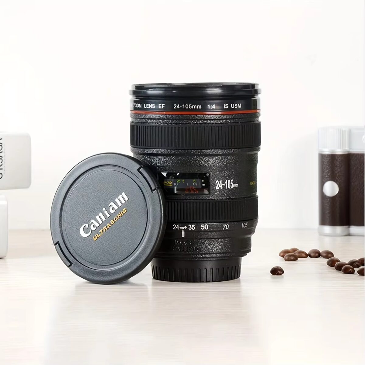 Camera Lens Coffee Mug | Fun Photography Stainless Steel Lens Mug | Great Gifts For Photographers | Stainless Steel Tumbler Leakproof Travel Mug