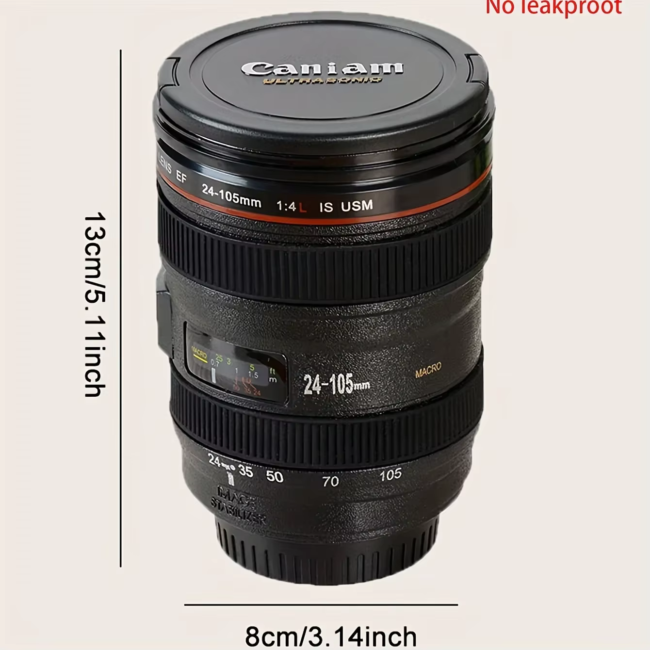 Camera Lens Stainless Steel Coffee Mug - Image 4