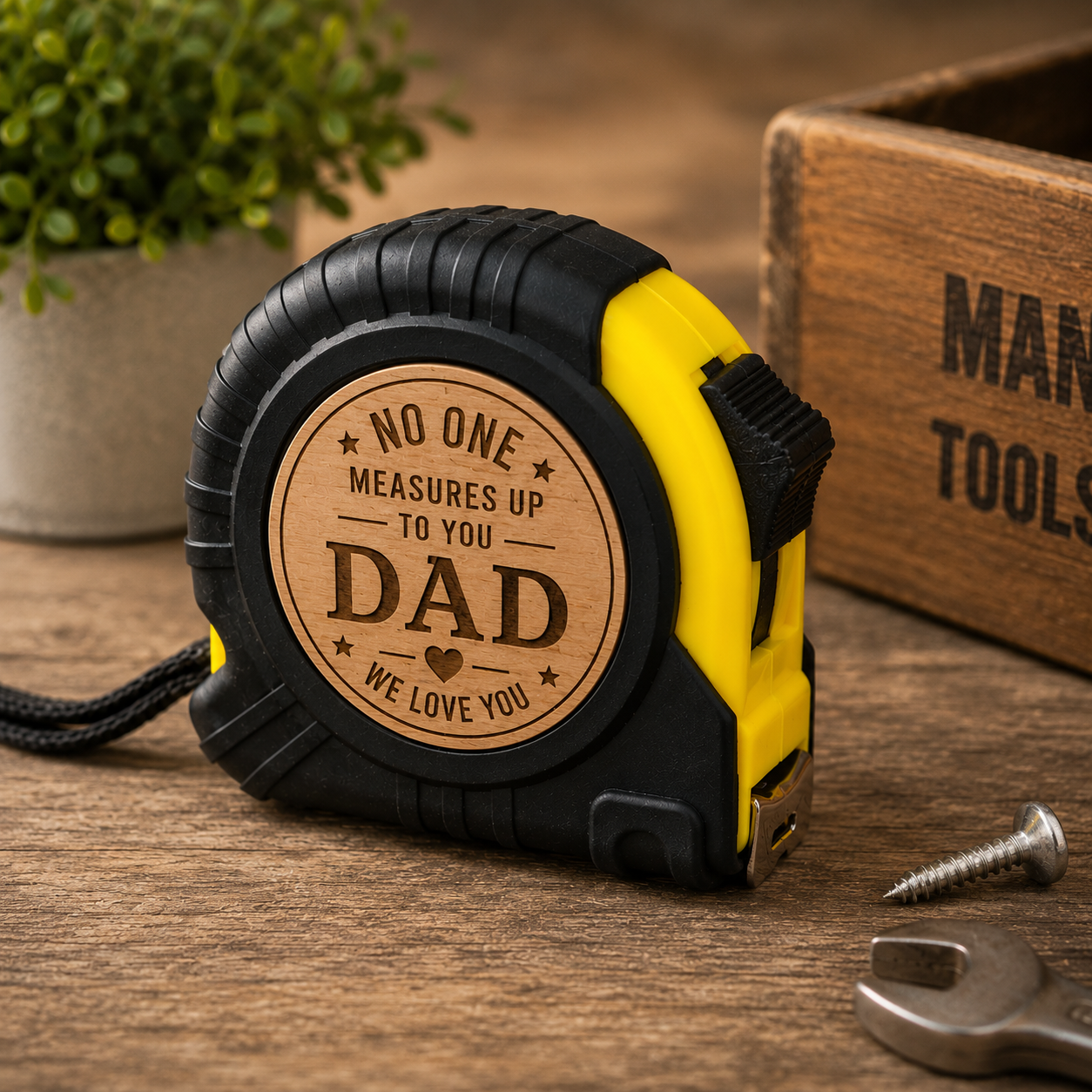 Personalised Tape Measure for Dad | Engraved Measuring Tape Gift | Fathers Day Tool Gift | Engraved Tool Gift for Fathers Day - Image 3