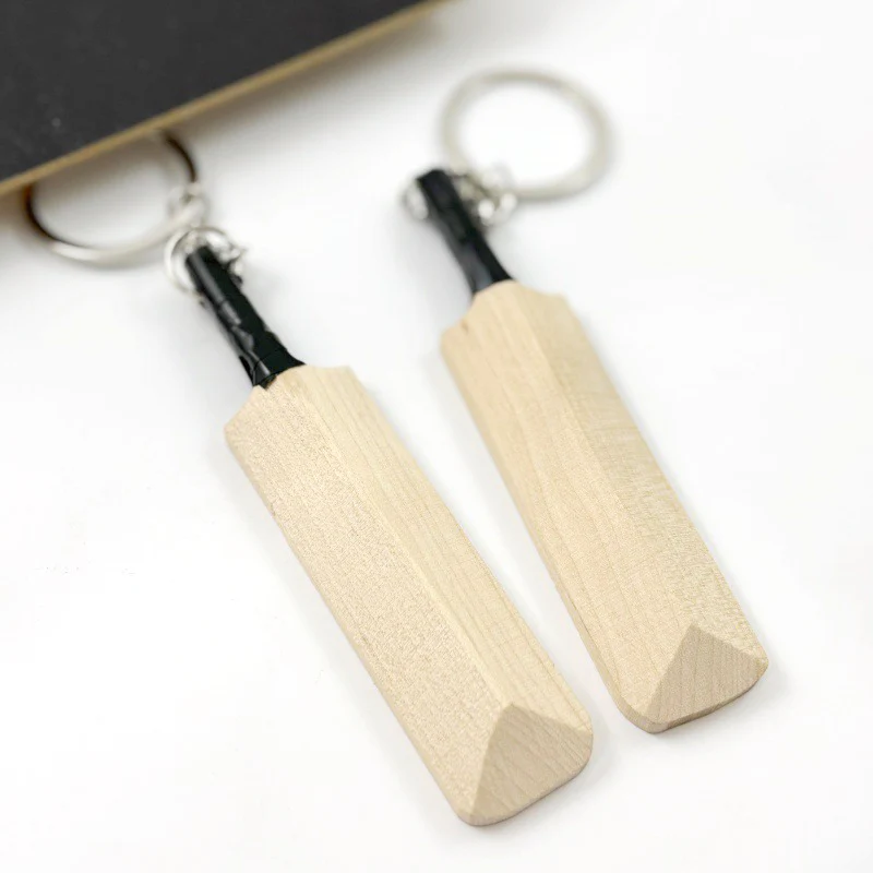 Mini Wooden Cricket Bat Keyring | Cricket Keychain Gift | Sports Gift for Cricket Lovers and Fans | Cricket Lovers Present & Gift - Image 2