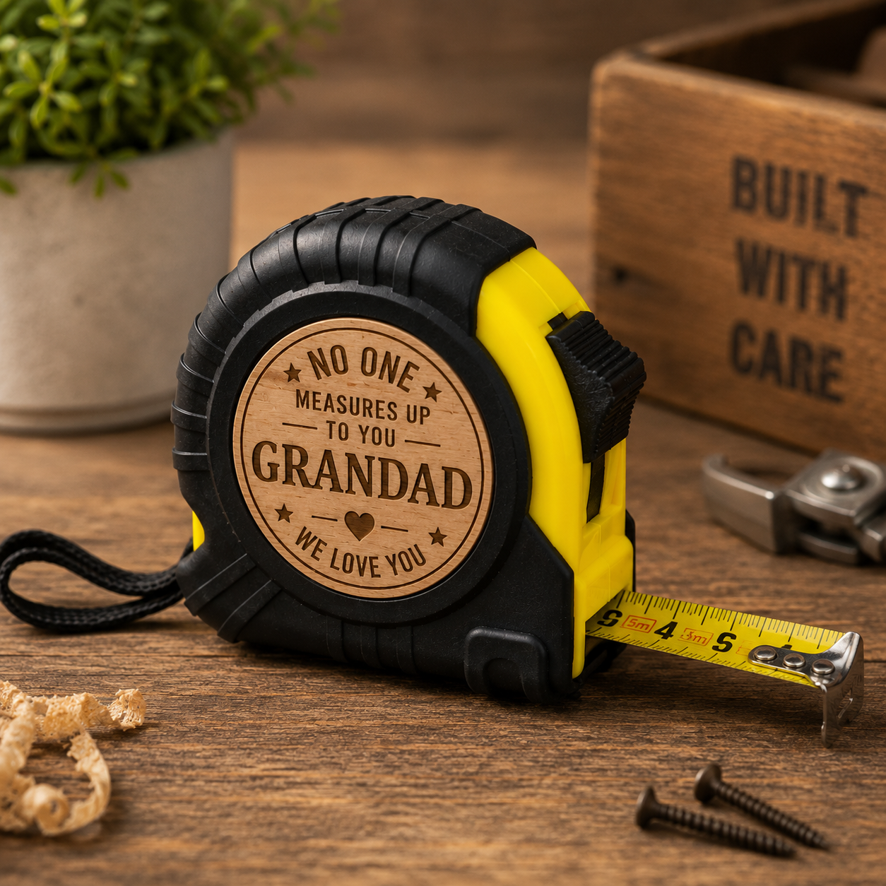 Personalised Tape Measure for Dad | Engraved Measuring Tape Gift | Fathers Day Tool Gift | Engraved Tool Gift for Fathers Day - Image 2