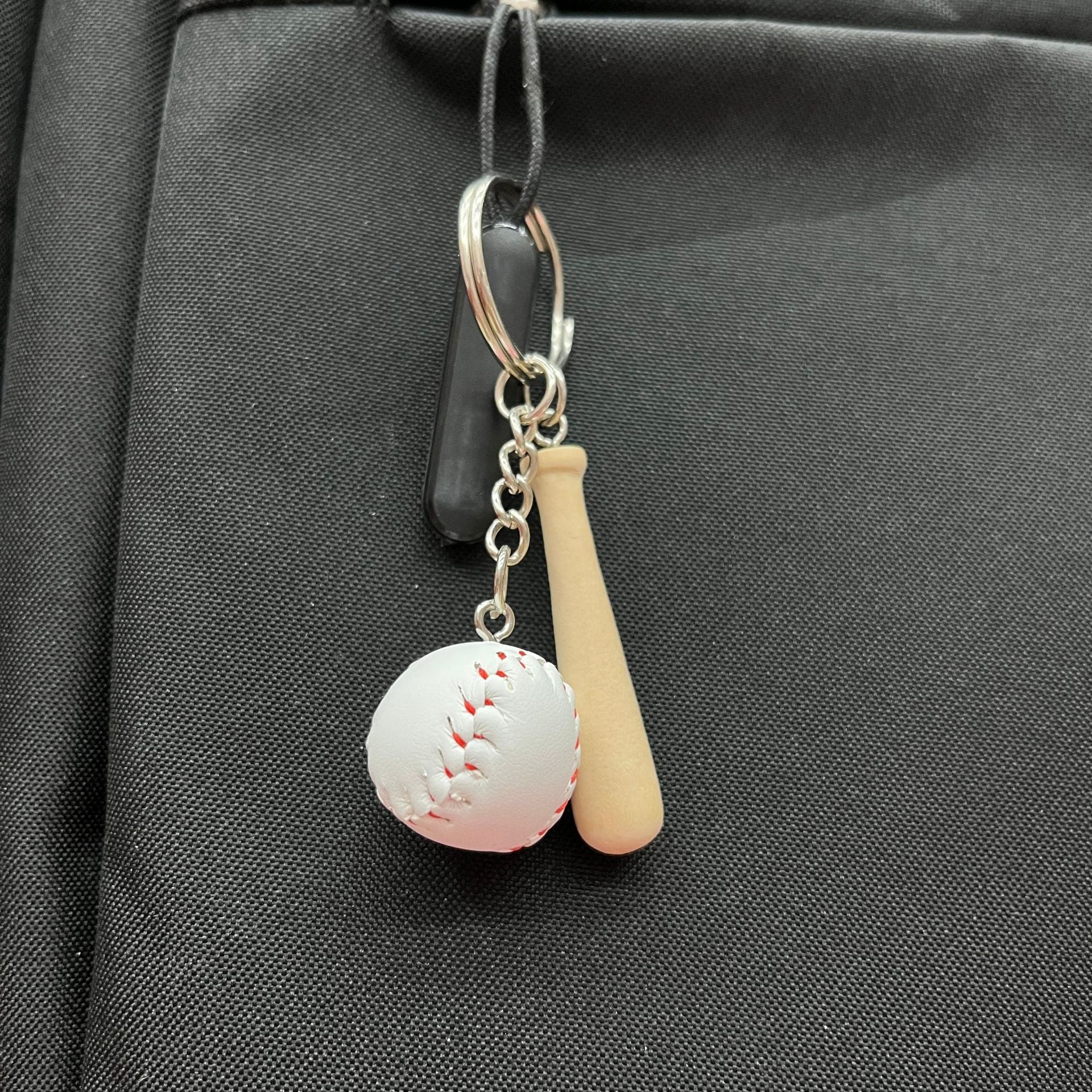 Mini Baseball Bat Keyring with Ball | Wooden Sports Keychain Gift | Baseball Keychain Gift | Sports Gift for Baseball Lovers and Fans - Image 3