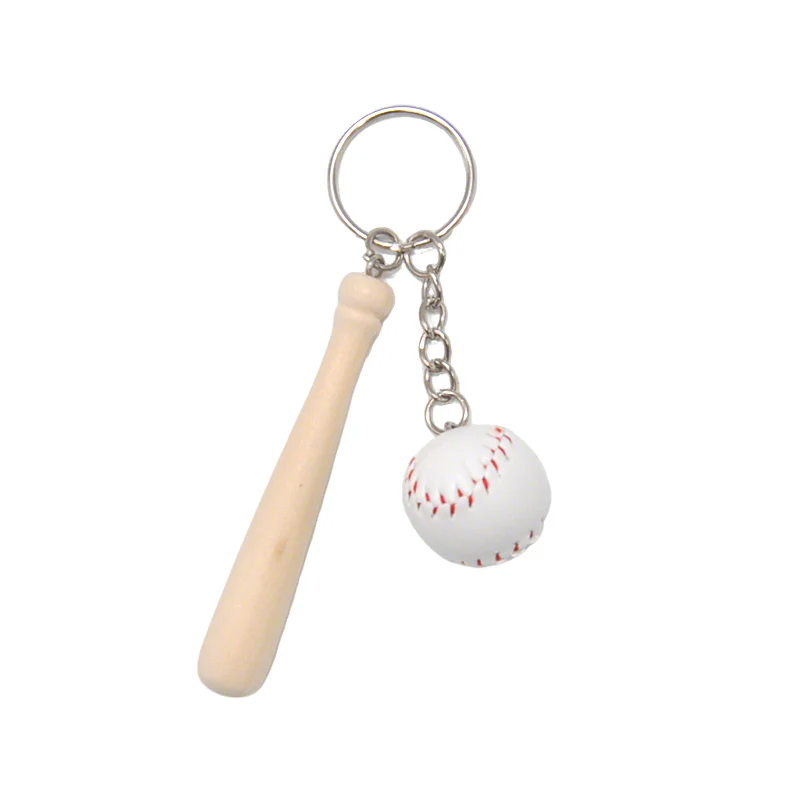 Mini Baseball Bat Keyring with Ball | Wooden Sports Keychain Gift | Baseball Keychain Gift | Sports Gift for Baseball Lovers and Fans - Image 4
