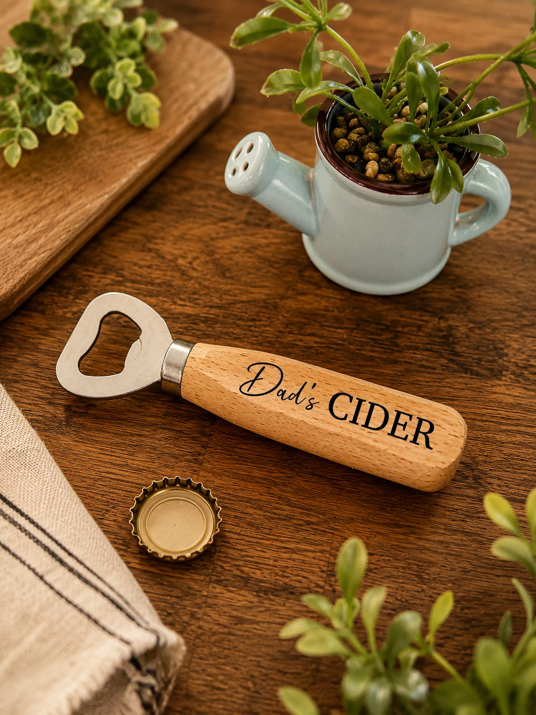 Personalised Cider Bottle Opener | Wooden Bottle Opener